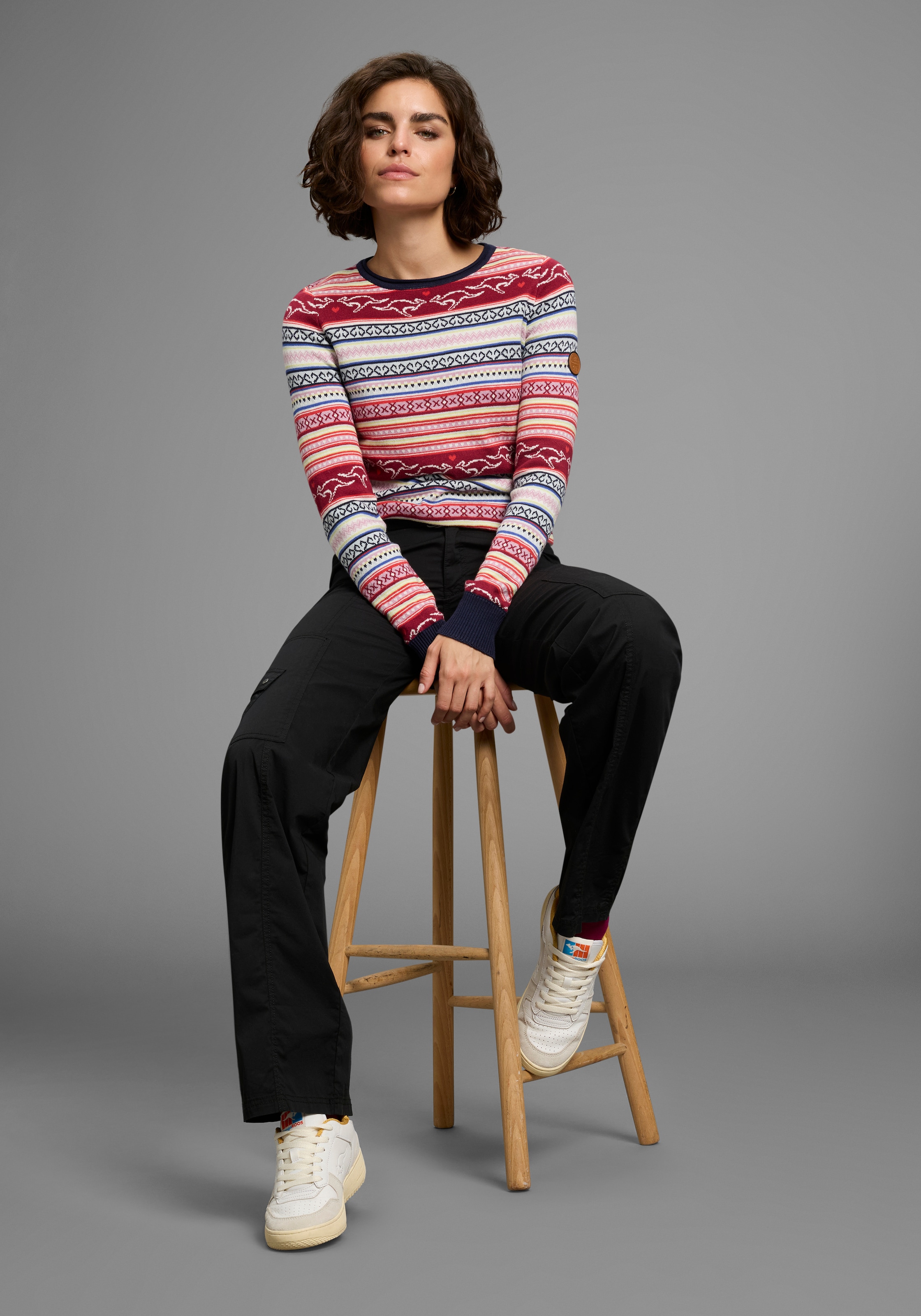 KangaROOS Norwegerpullover , im  Jaquard-Feinstrick
