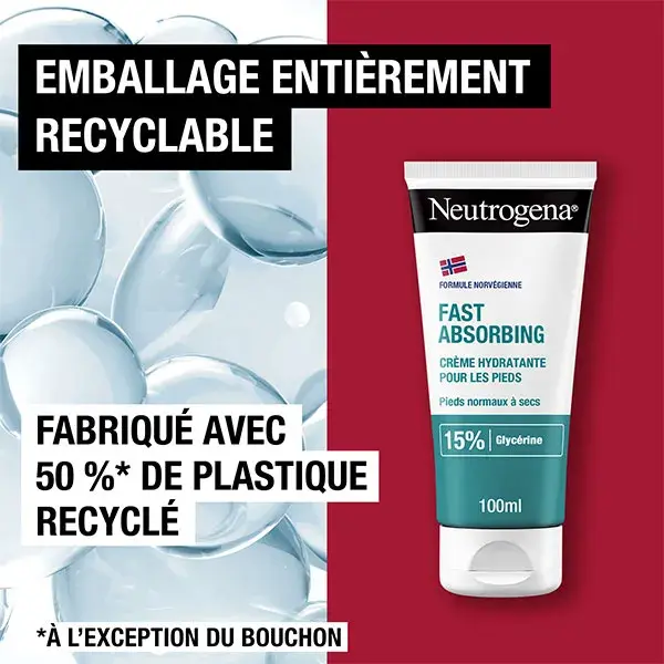 Neutrogena Absorption Rapide Crème Hydratante Pieds Secs 100ml