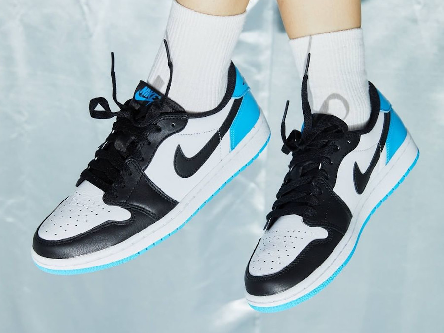 Jordan 1 Retro Low OG Black Dark Powder Blue