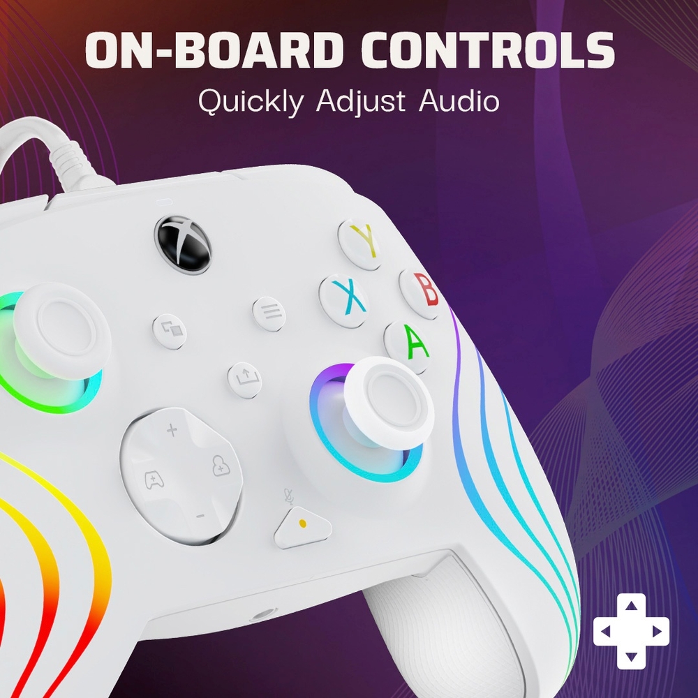 PDP Gaming Xbox Afterglow™ Wave Kabelgebundener Controller – Weiß