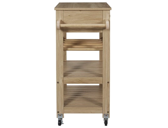THE HOME DECO FACTORY - Desserte de cuisine 3 plateaux et 1 tiroir saulk en bois - m...