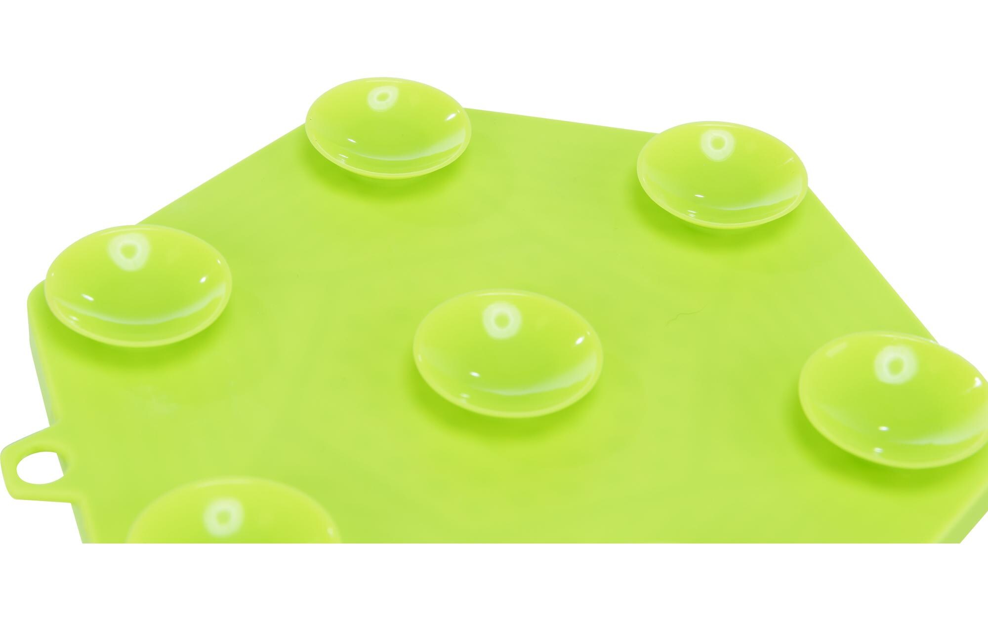 Lick'n'Snack Matte mit Saugnäpfen, 17 cm, GrünFuttermatte