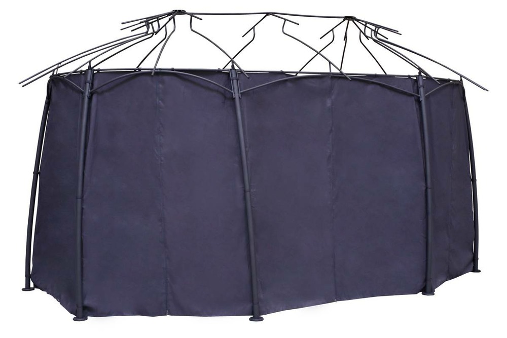 Rideaux pour tonnelle maldives ardoise (8 rideaux)