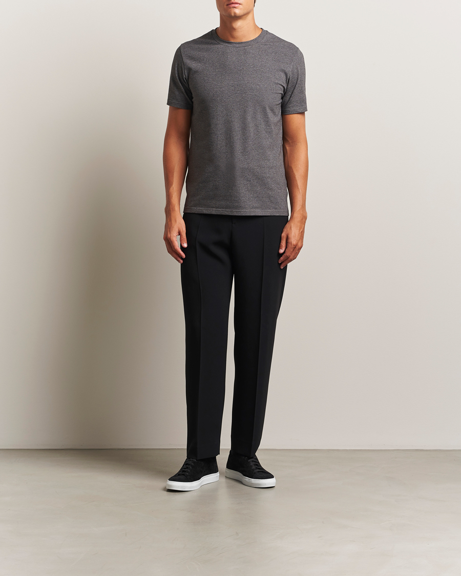 Filippa K Soft Lycra T-Shirt Anthracite Melange