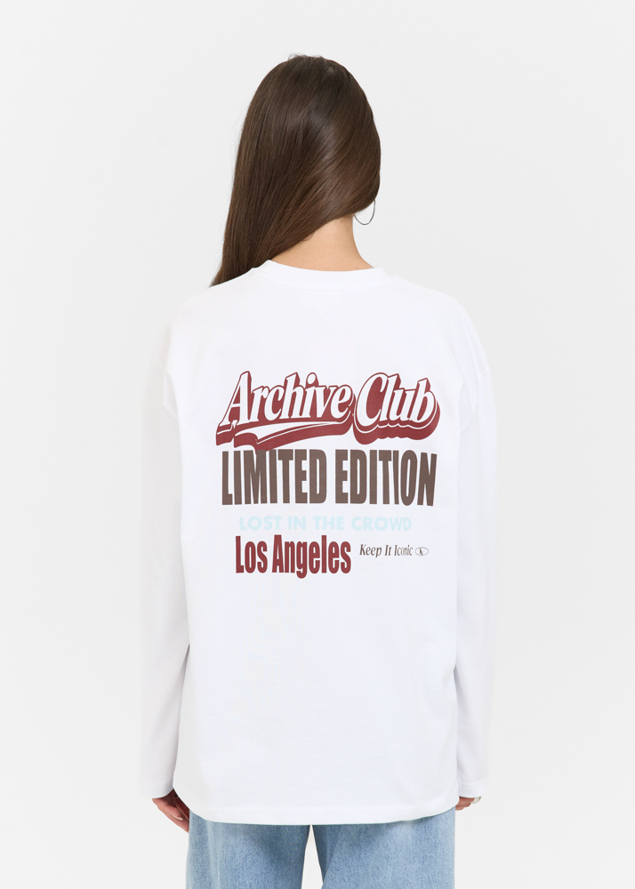 Archive club longsleeve t-shirt wit