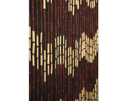 Deurgordijn met houten kralen, Mekong bruin beige, 90x200 cm