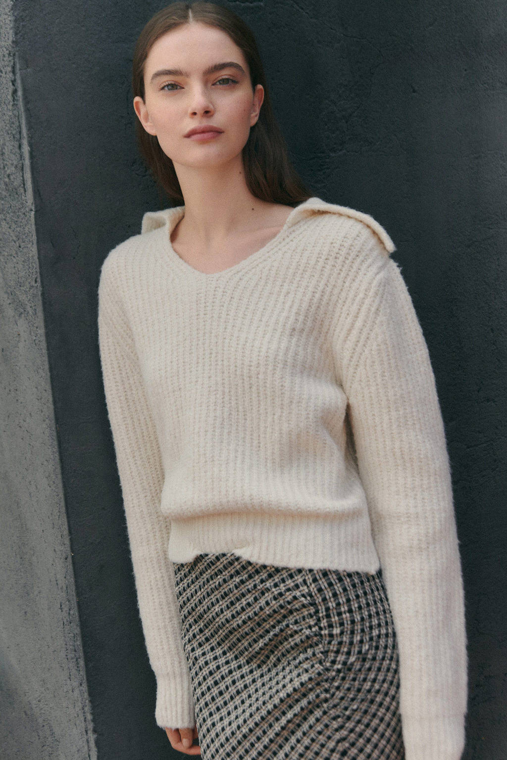 MANGO TEEN gebreide trui beige