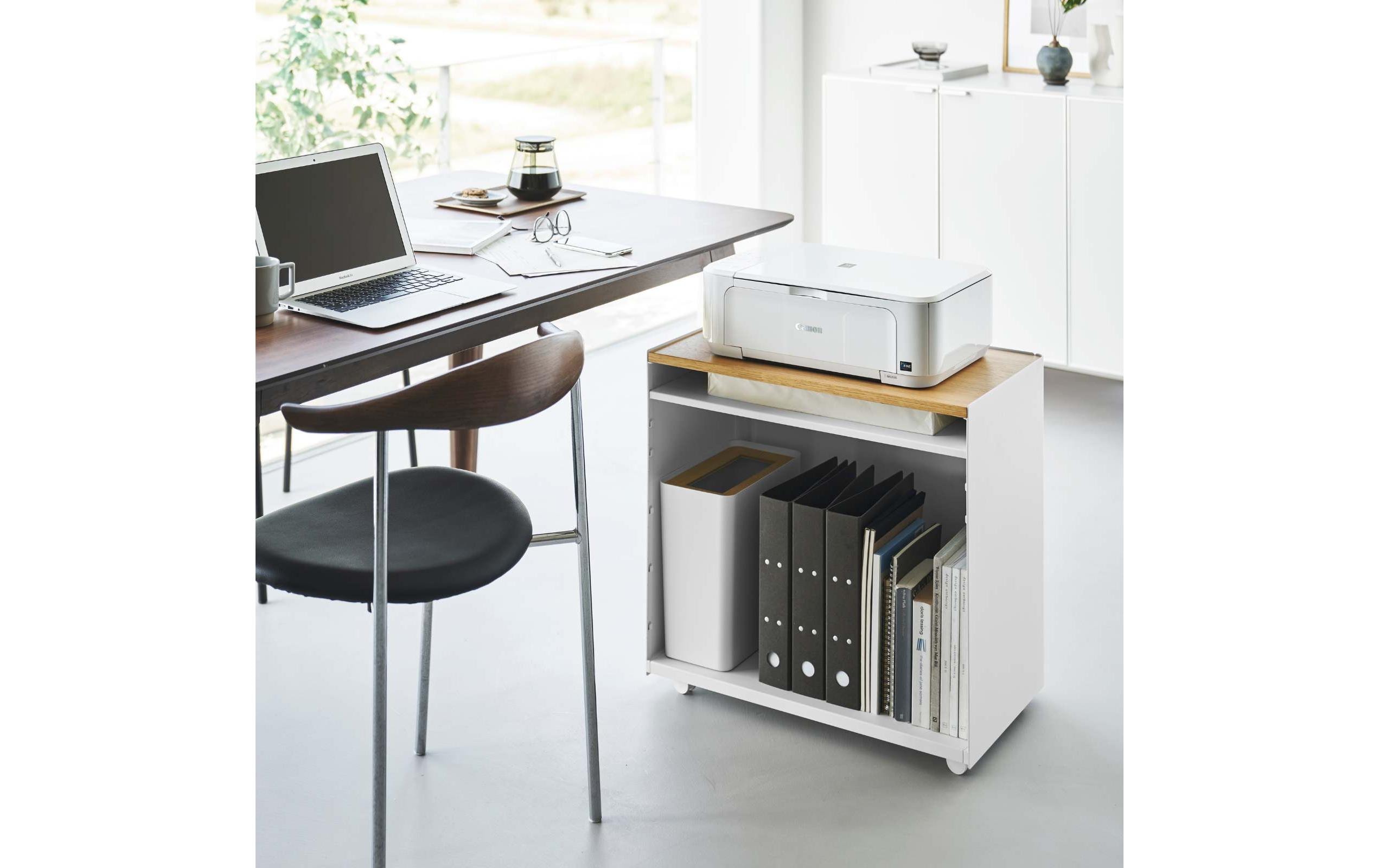 Servierwagen Tower 60.3 x 59 cm, Weiss<br>Halbgeschlossener Aufbewahrungswagen