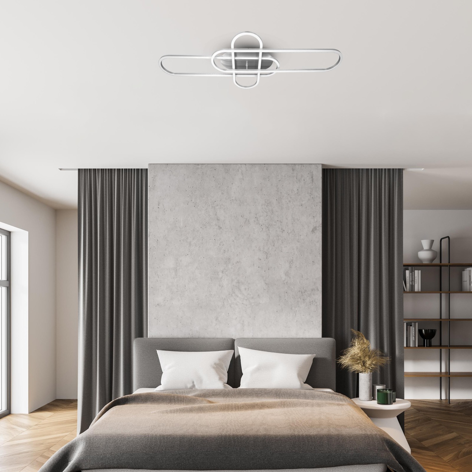LED-Deckenleuchte CARLON - silber - dimmbar