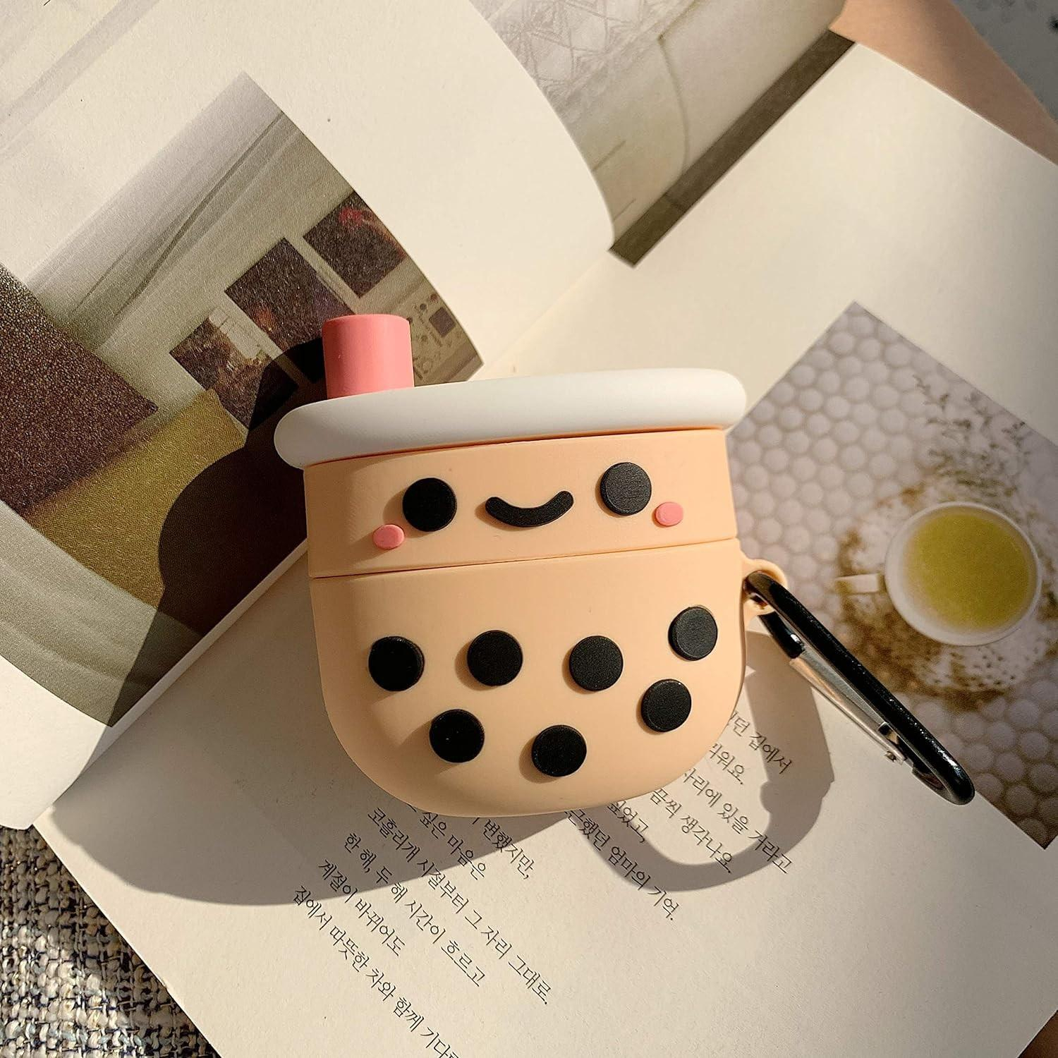 AirPods (3. Generation) Silikon Schutzhülle Abdeckung mit Karabinerhaken - Bubble Tea