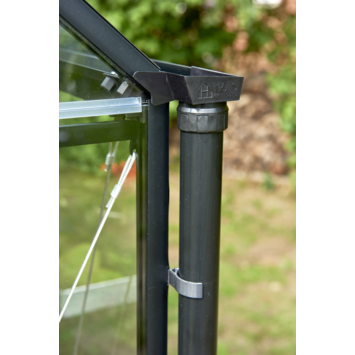 Tuinkas Royal Well Qube 66 zwart gecoat met 3mm veiligheidsglas