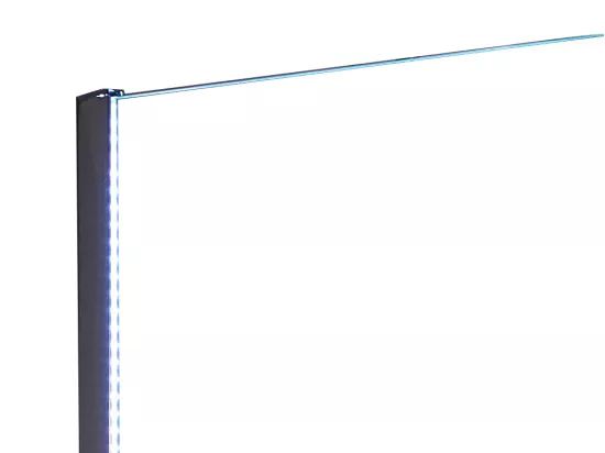 Paroi de douche à l'italienne avec leds TECLA - 120X200 cm