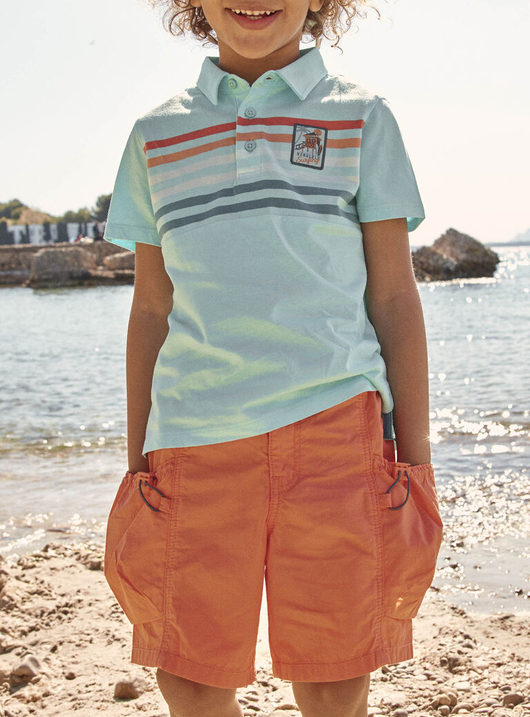 Short papaye en popeline