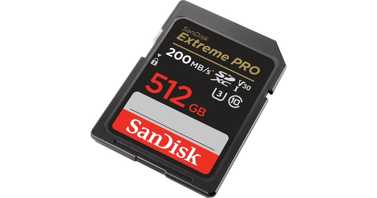 SanDiskExtreme PRO SDXC 512 GB geheugenkaart  (Zwart, UHS-I, Class 10, U3, V30)