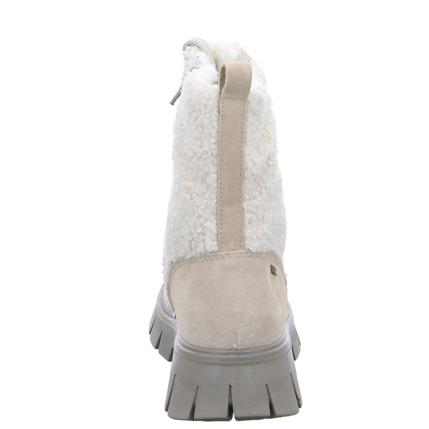 SCHUHENGEL Mädchen-Winter-Bottine Beige Leder  Stiefelette