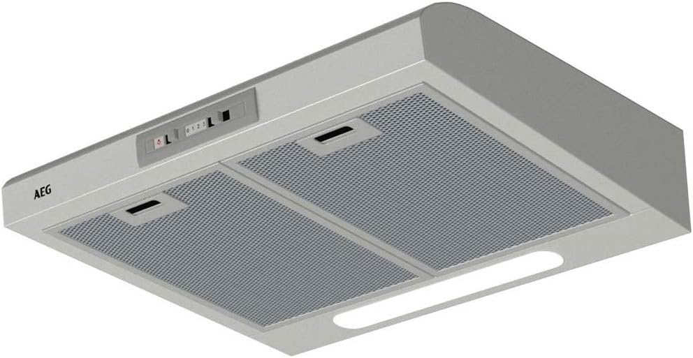 AEG DUB2610W Unterbau-Dunstabzugshaube / Abluft oder Umluft / 60cm / Weiß / max. 71 m³/h / min. 63 – max. 69 dB(A) / D / Schiebeschalter