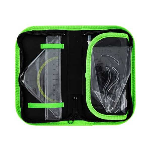 STYLEX® Zirkel-Etui Geometrie-Set 10teilig 3fach