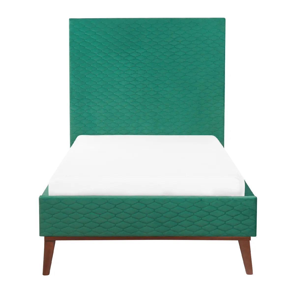 Beliani Bayonne Lit 90x200 cm Velours Vert