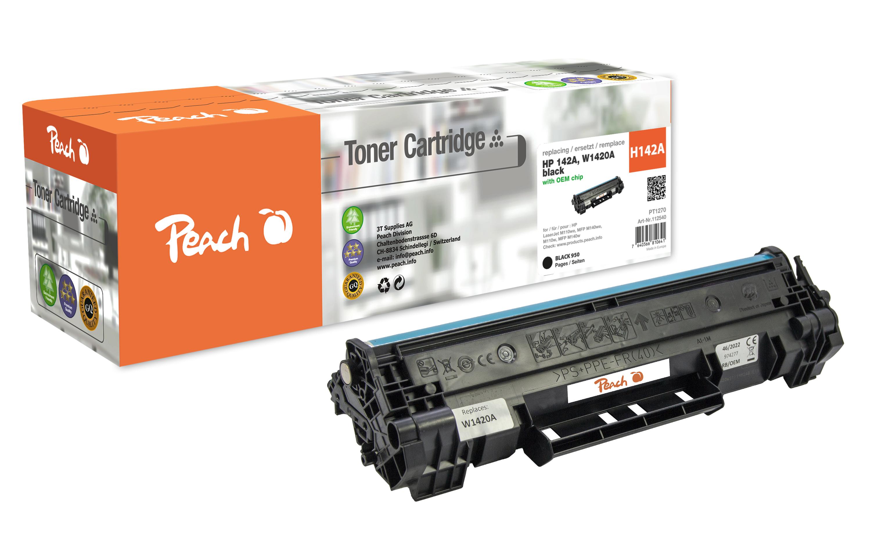 Toner HP No. 142A (W1420A) BlackDruckerpatrone, Black