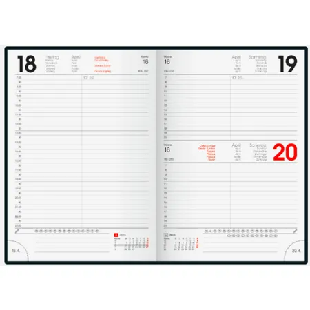 BRUNNEN Tageskalender Buchkalender A5 braun, 2023