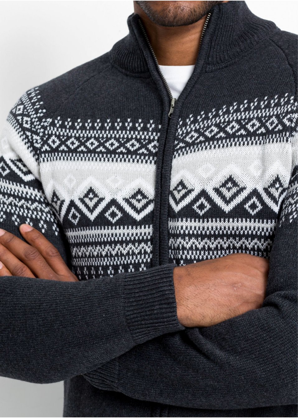Gilet en maille à motif norvégien