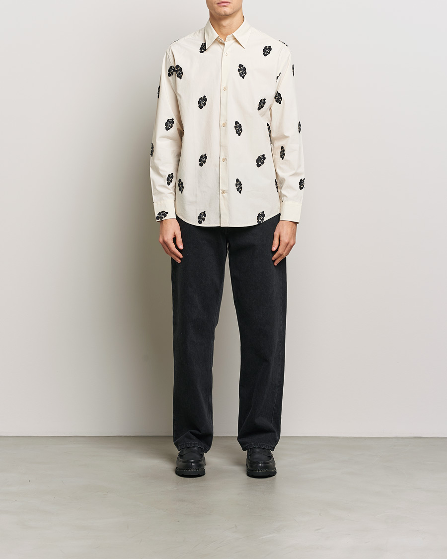 NN07 Freddy Printed Cotton Shirt Ivory