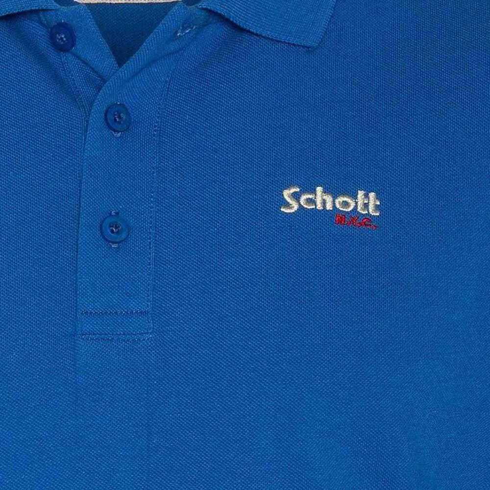 Schott Polo Bleu Homme Schott S0022