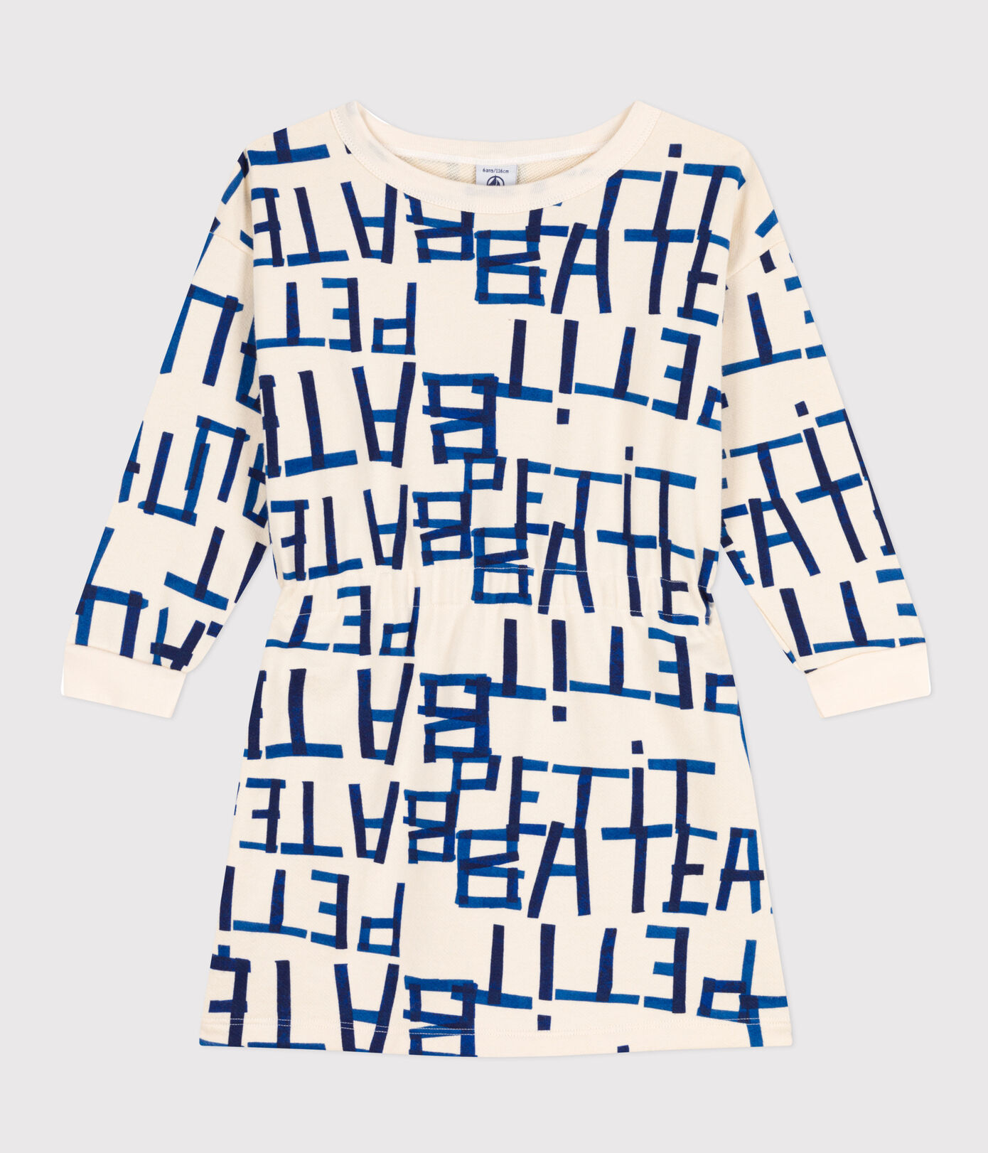 Robe manches longues en molleton brossé imprimé enfant fille