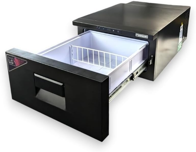 PUNDMANN Kompressor Kühlschublade 20L 12V/24V Kühlbox Kühlschrank Kühlfach bis -20°C für Wohnmobil Wohnwagen PKW Auto LKW Lastwagen Van Boote Camping Reisen klein