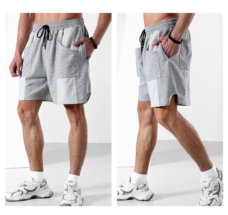 Double White - Effen joggingbroek met trekkoord in de taille