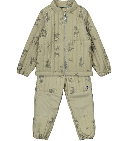 Mikk-Line Thermokleidung - Grau Green m. Print