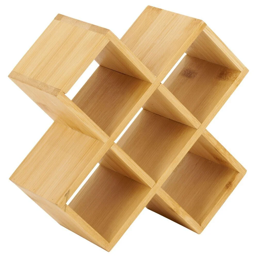 Porte épice 5 cases bambou 17x17xH9cm