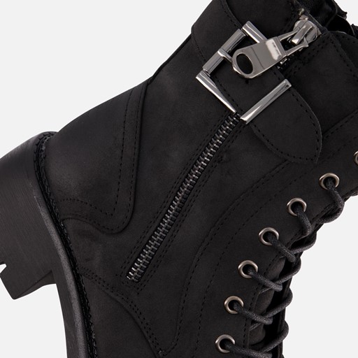 Supercrack Veterboots zwart Pu