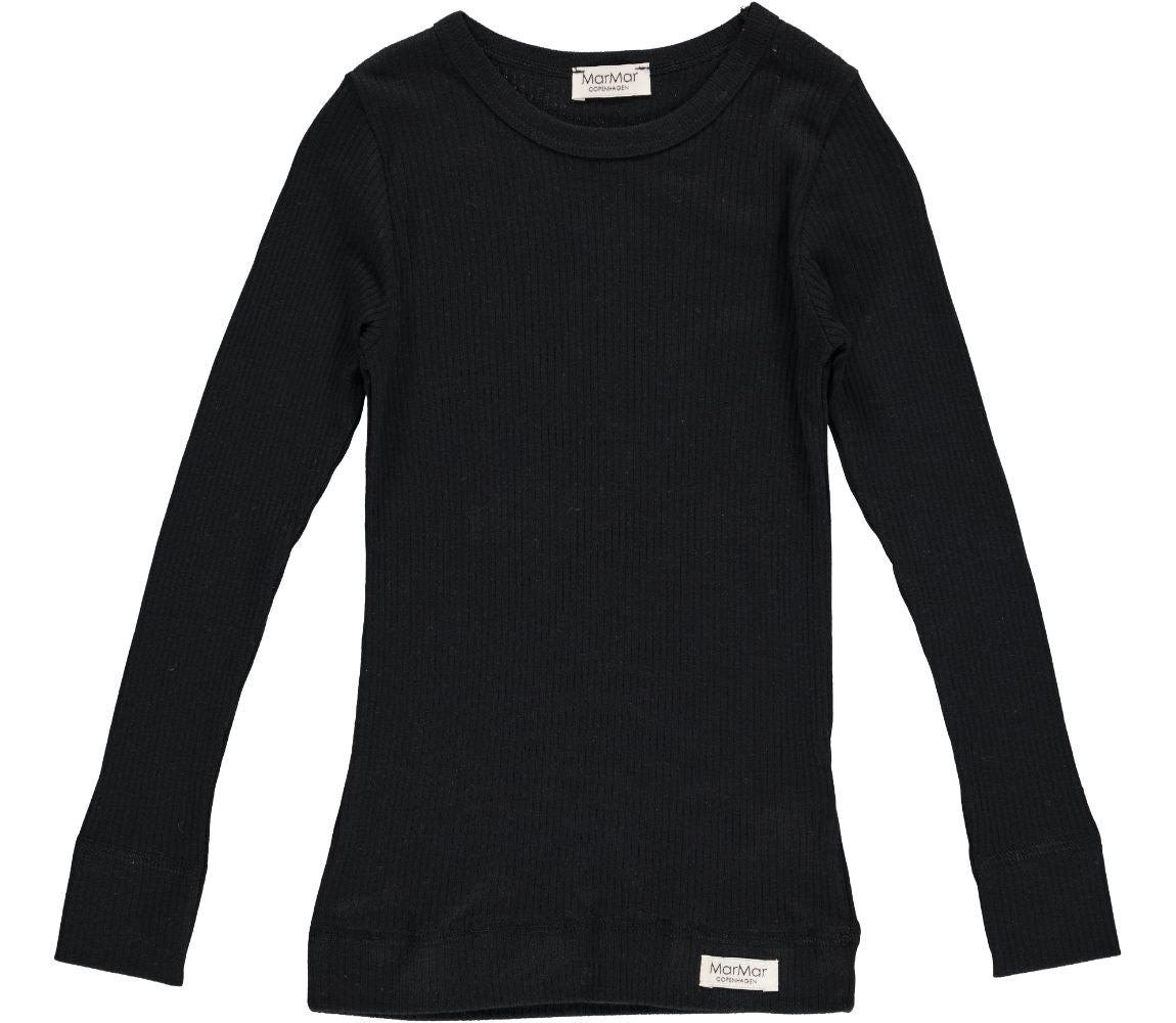 Plain Tee LS, T-shirt - Black