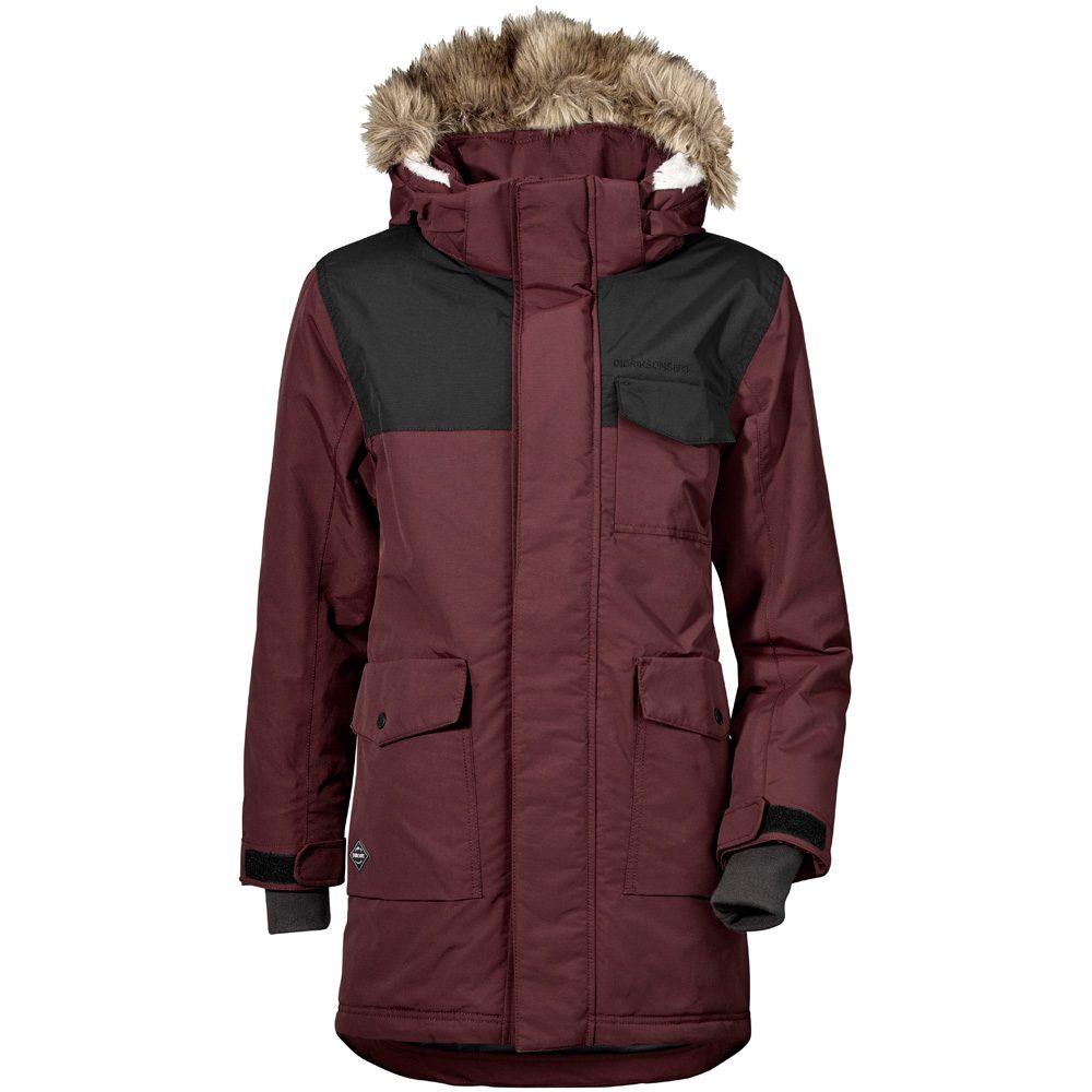 Didriksons Matt Parka Jungen bordeaux