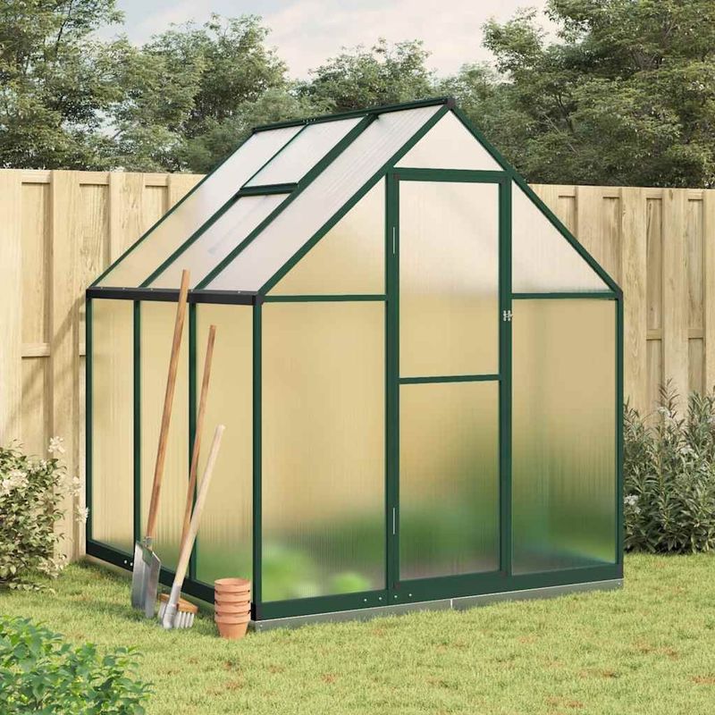 vidaXL - Tuinkas - Groen - Aluminium - 169x169x202 cm