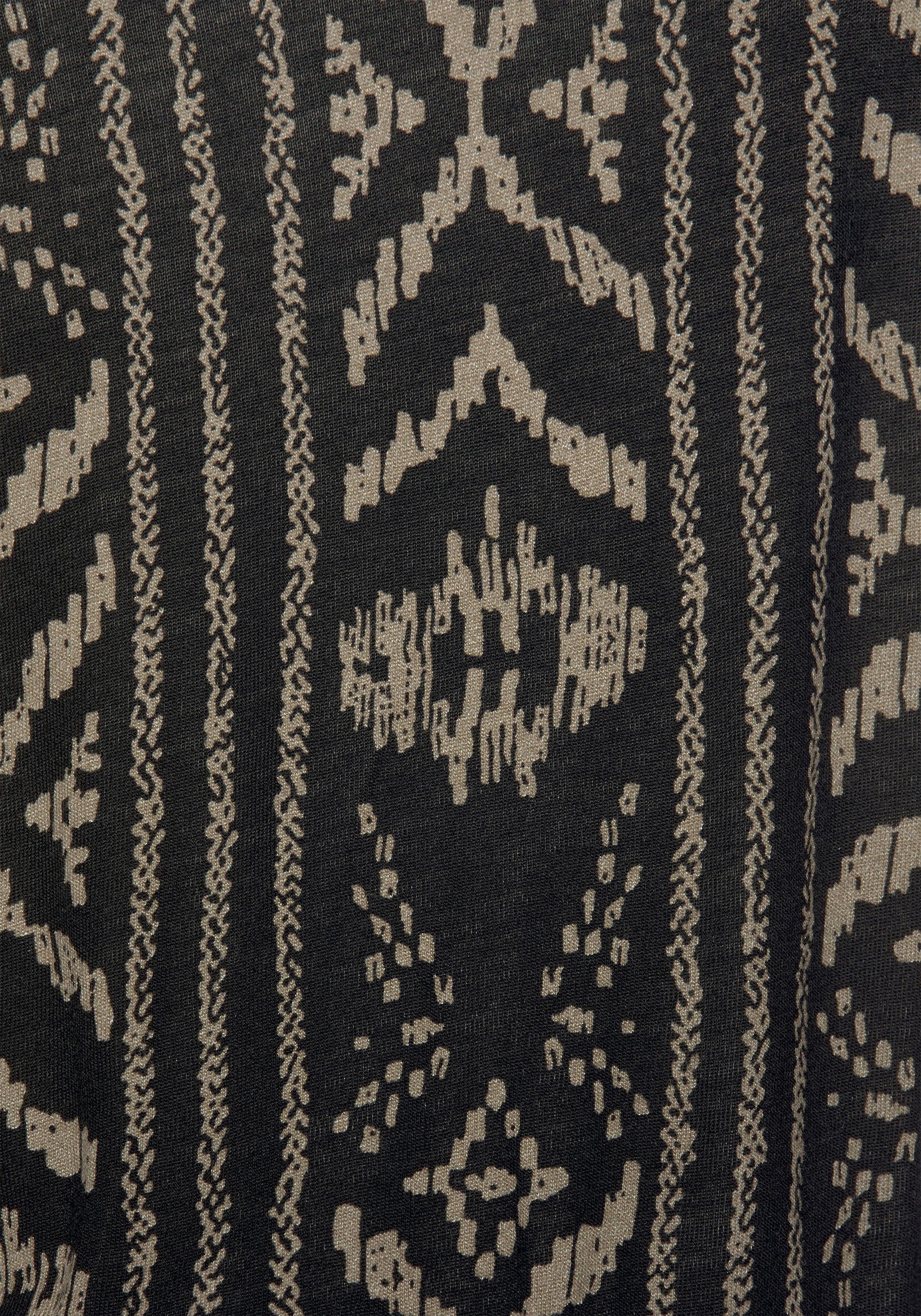 LASCANA Jerseykleid mit Ringdetail am Träger, Sommerkleid im Alloverdruck, Strandkleid