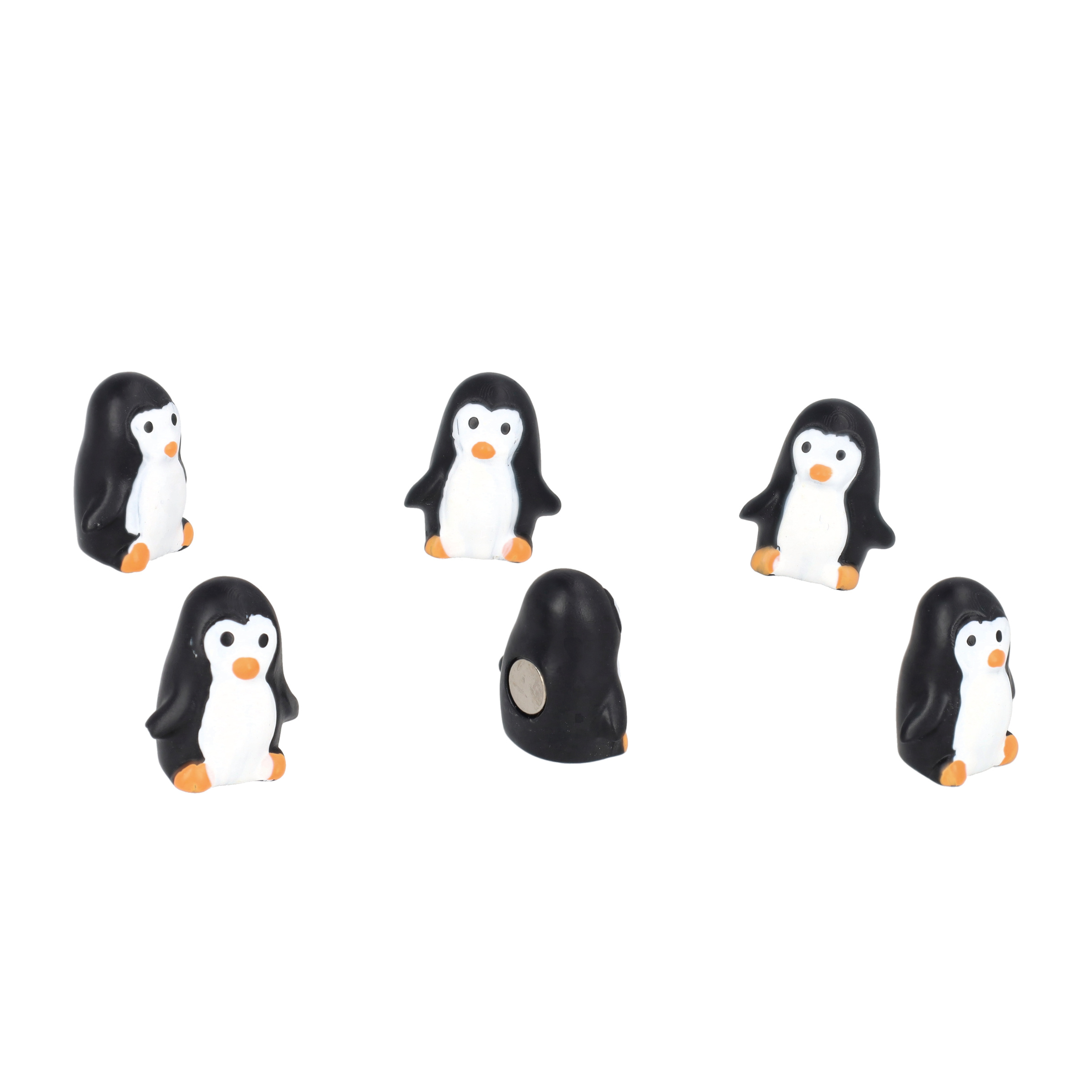 (6er Set) 3D Magnet Deko Notizmagnet für Whiteboard   Kühlschrank (FA4620) - Pinguin