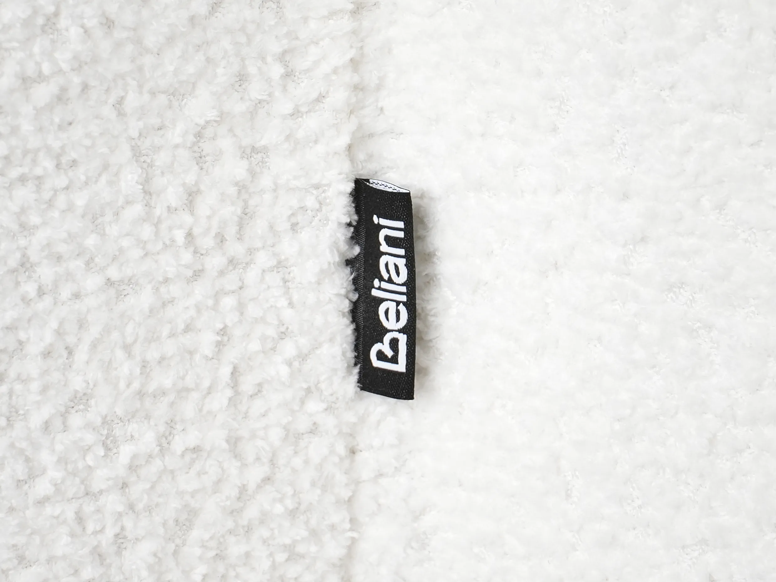 Poef SCOTIA Chenille Gebroken wit