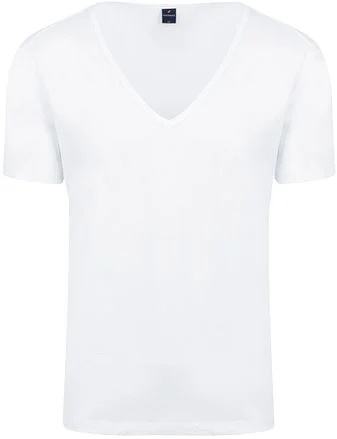 Suitable Vitaru T-Shirt Diepe V-hals Wit 2-Pack 160-2 95/5 Kat/Str