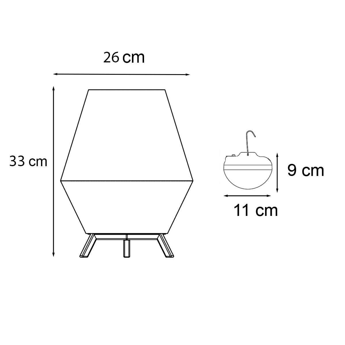Oosterse tafellamp touw incl. LED dimbaar oplaadbaar - Contra