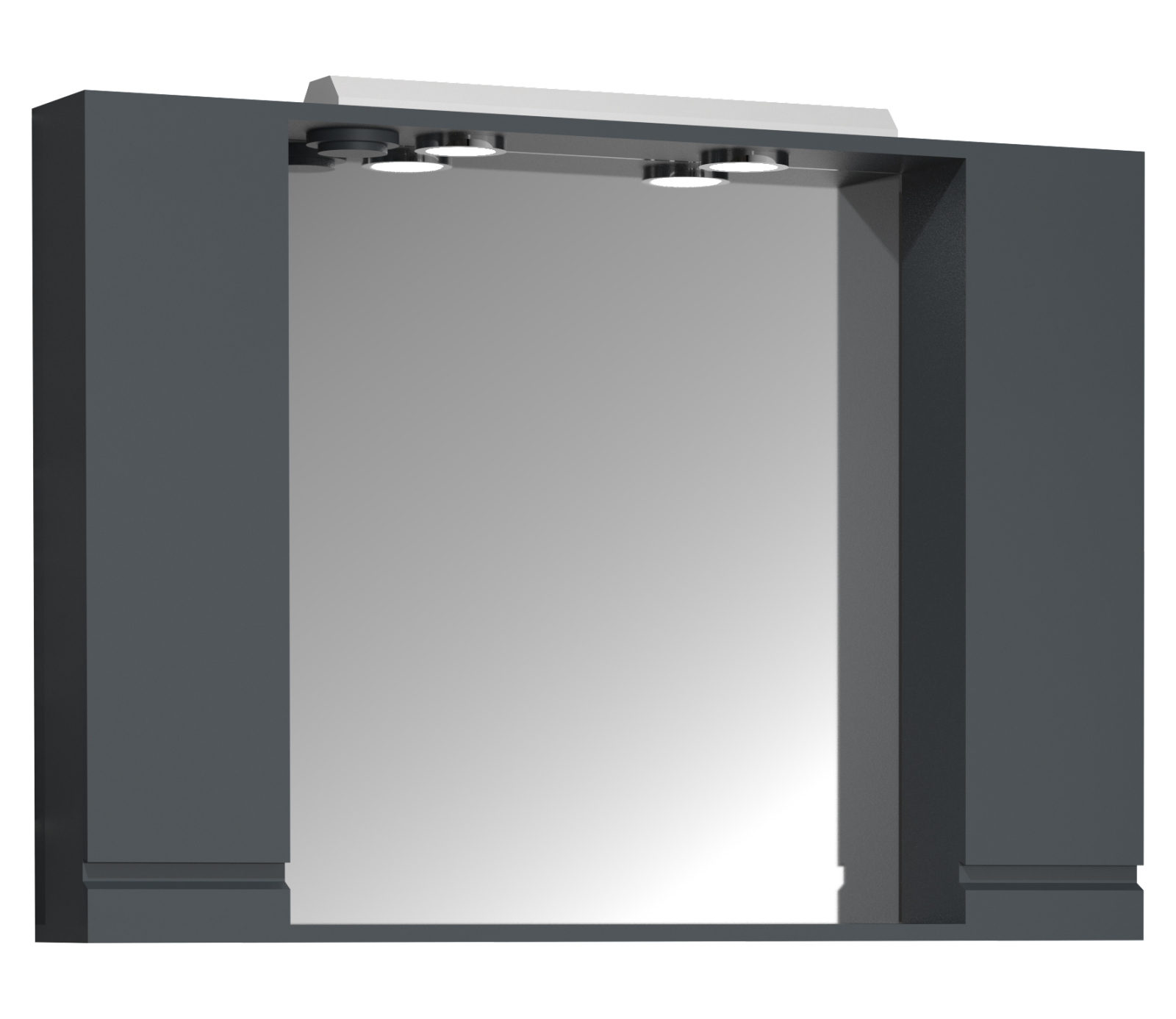 Spiegelschrank SILORA XL - anthrazit - mit Beleuchtung - 100 cm