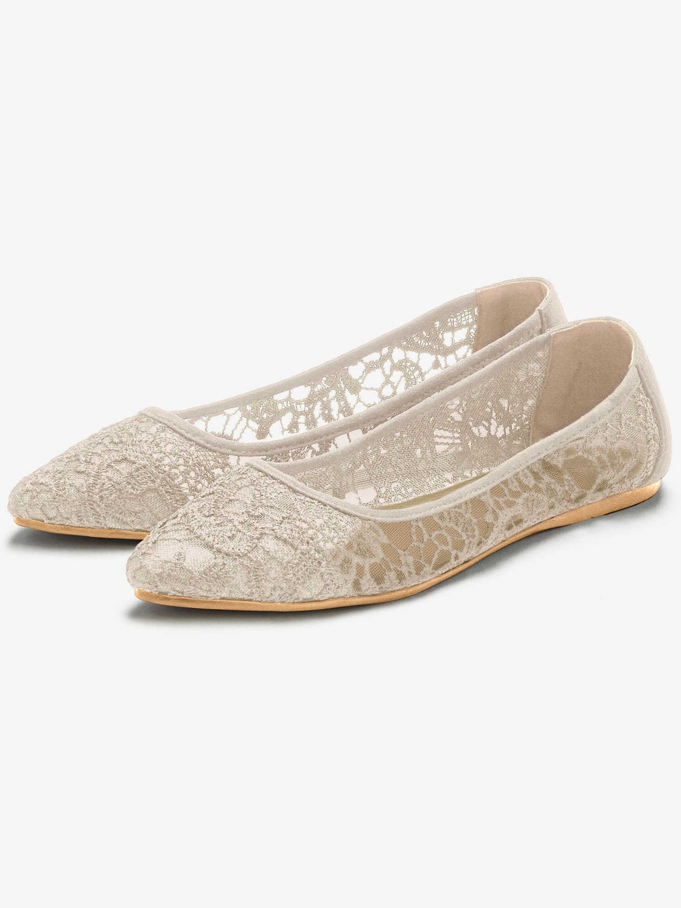 Trotteurs ballerines en dentelle, très confortables et légères