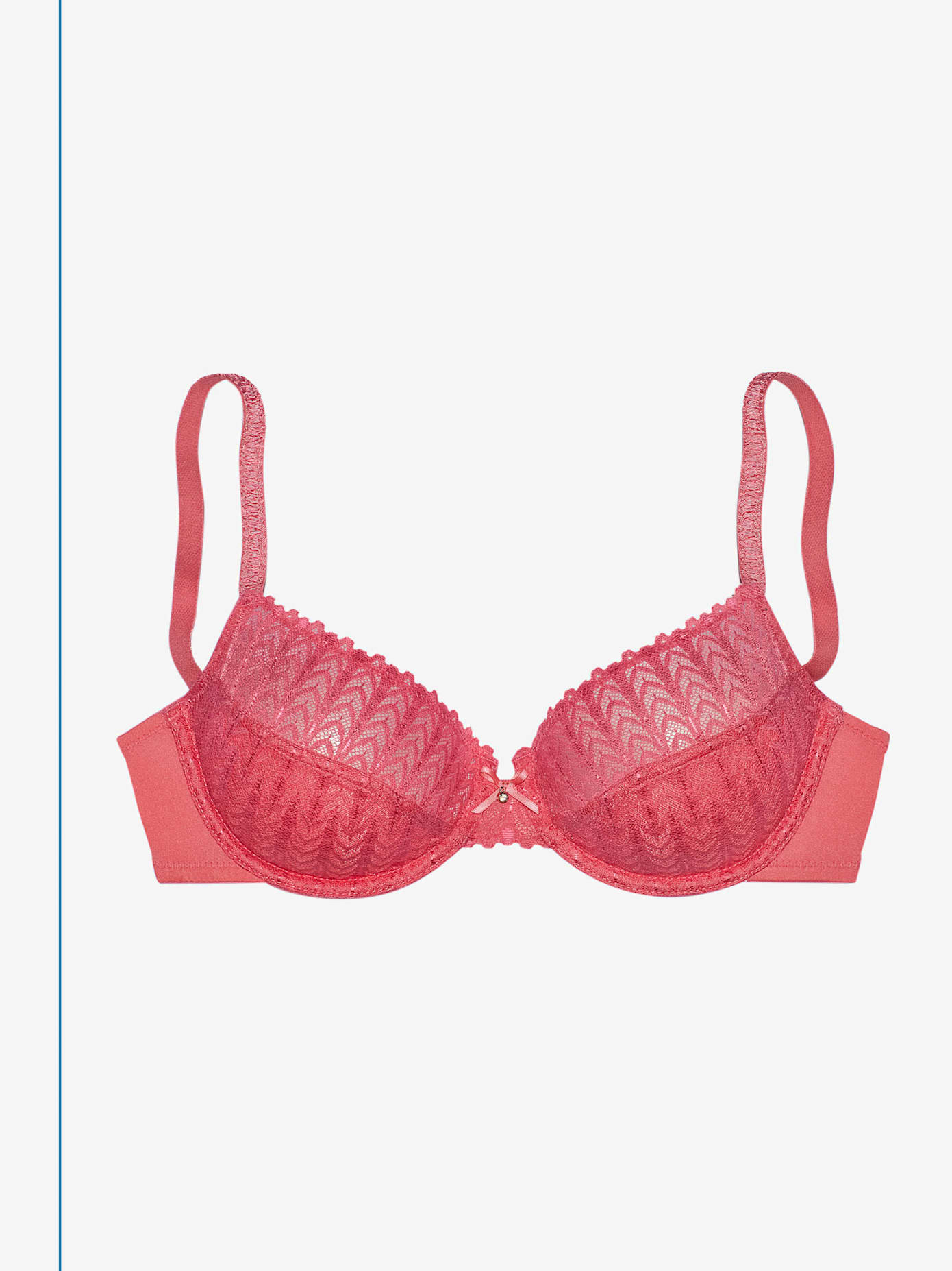 Soutien-gorge à armatures féminin en dentelle graphique et maille douce