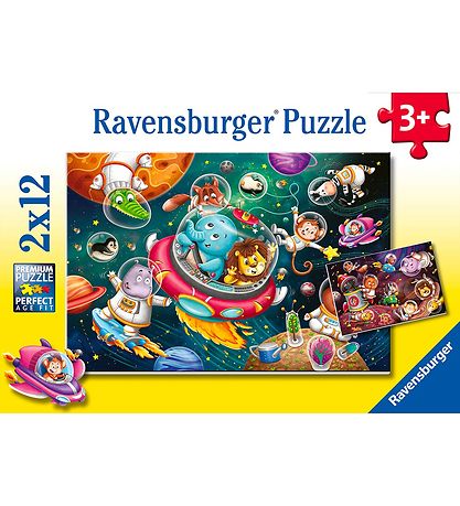 Ravensburger Puzzlespiel - 2x12 Teile - Animals In Space