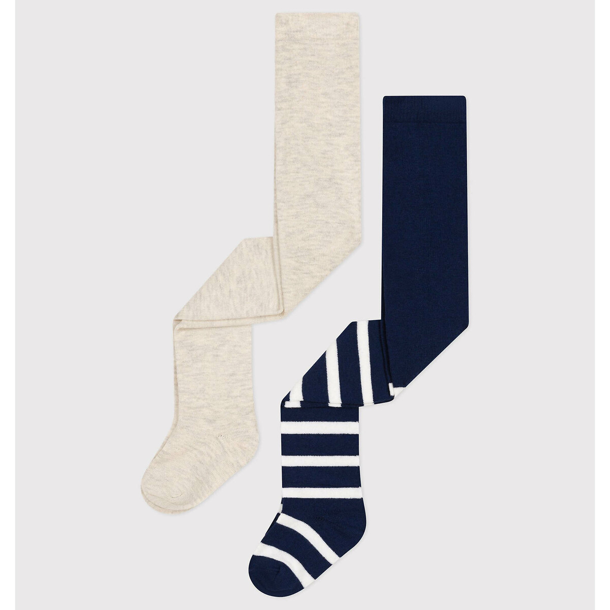 PETIT BATEAU<br>Conjunto de 2 meias-calças de malha de algodão