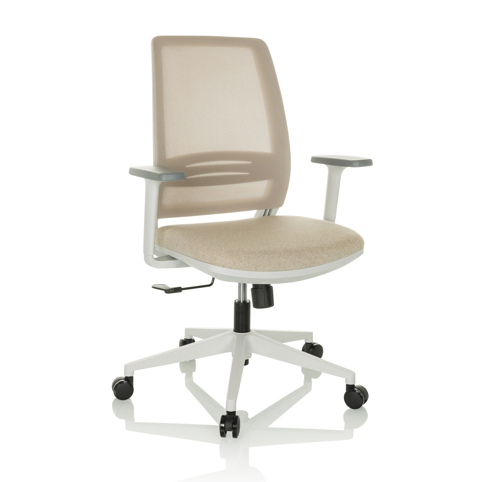 Home Office Bürostuhl PROFONDO ECO W Stoff/Netzstoff mit Armlehnen hjh OFFICE