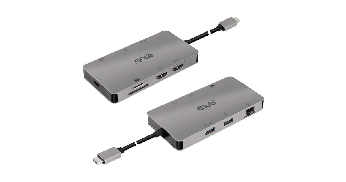 Club 3DUSB 3.2 Gen1 Type-C 8-in-1 dockingstation  (Grijs)