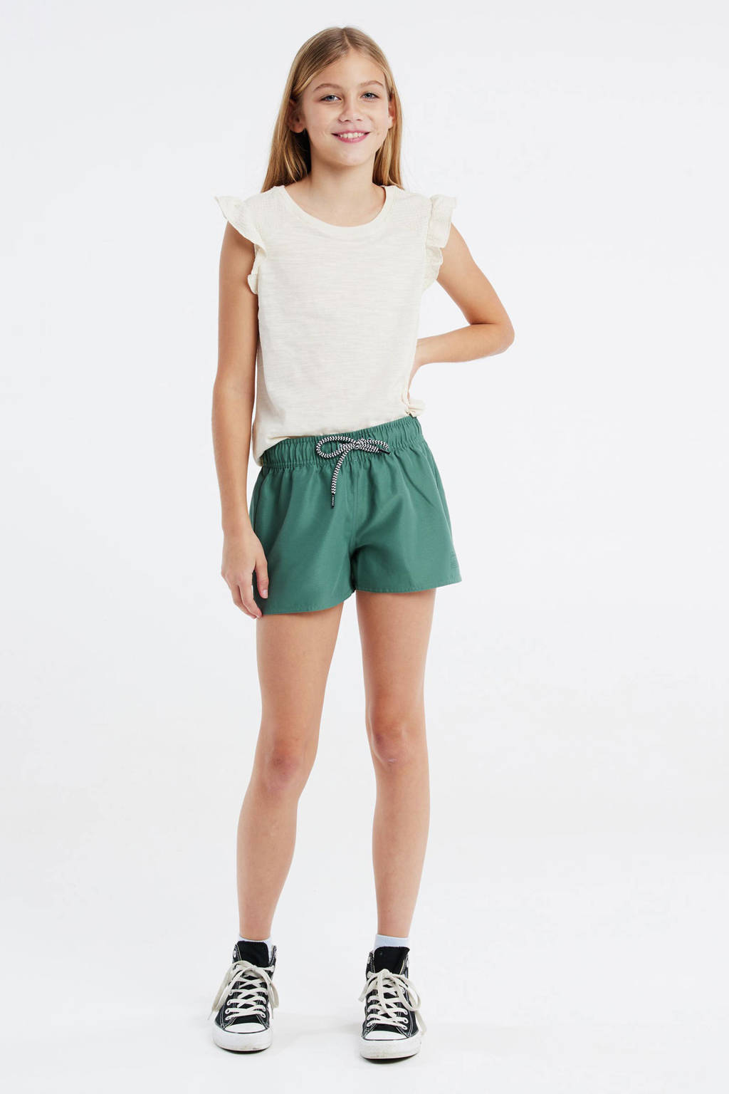 Mooi shortje!strandshort PRTEVI JR groen