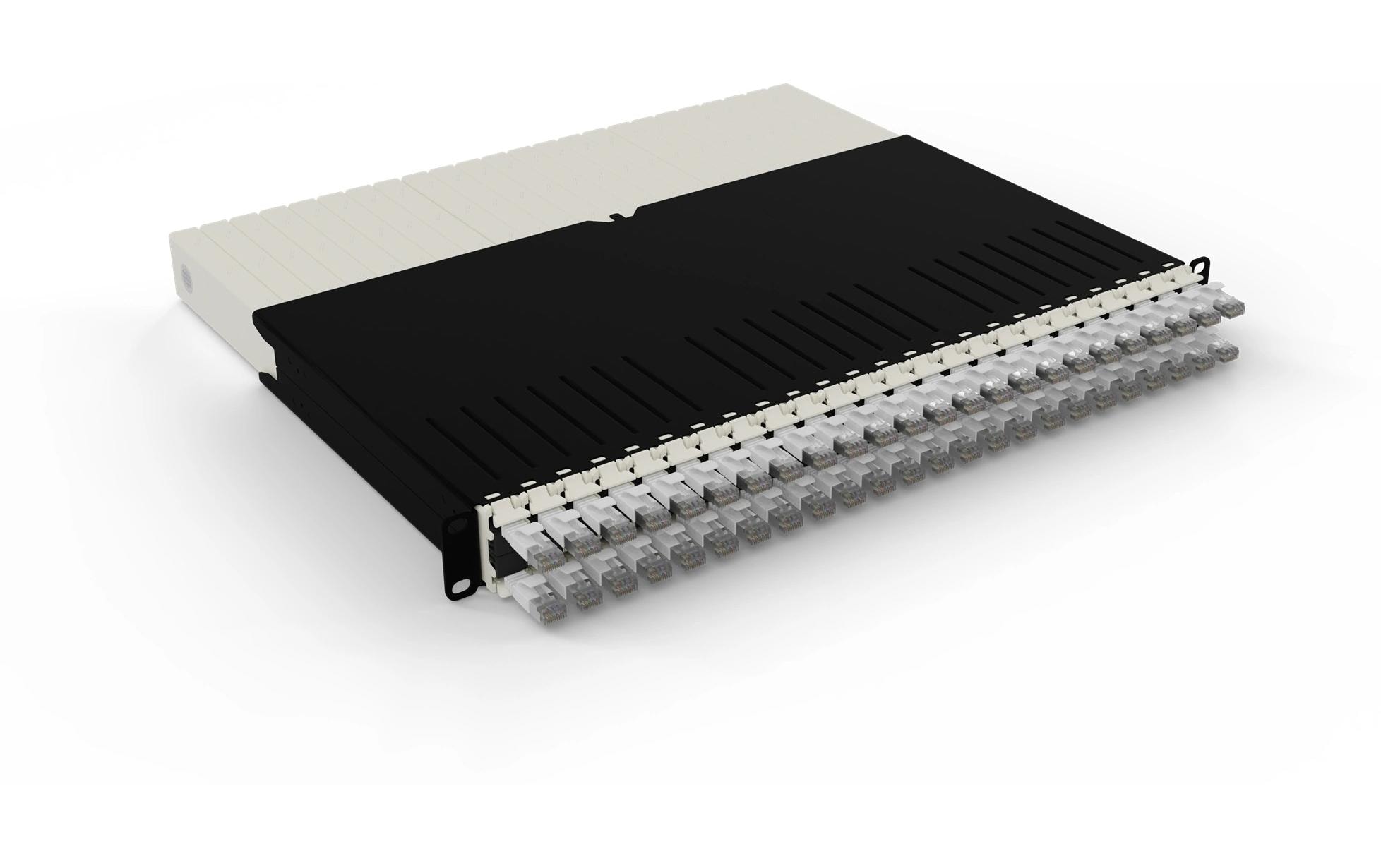 patchbox.one / 8RU / Cat 6A, STP, 0.8 m, Weiss<br>All-in-One Lösung für Ordnung im Netzwerkschrank